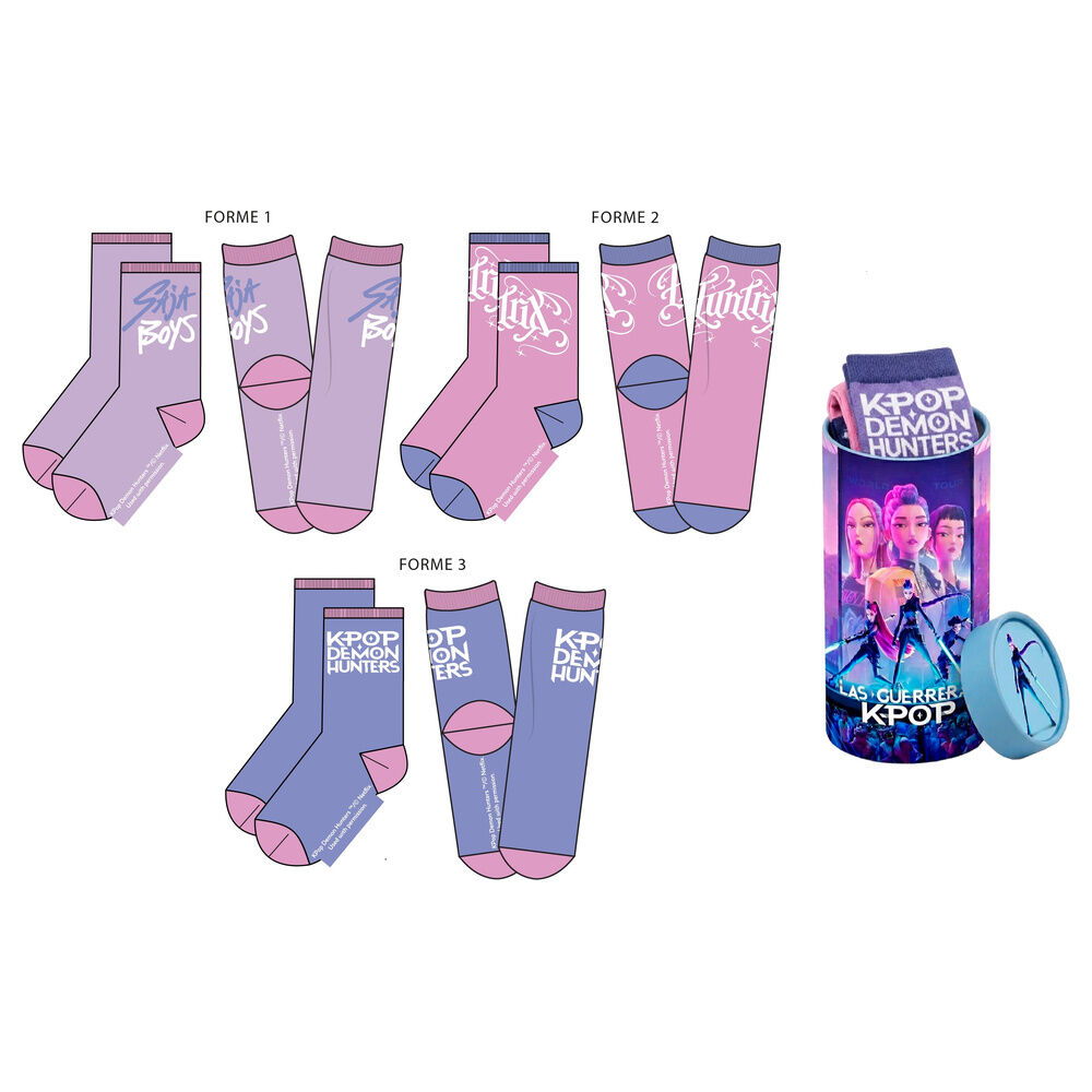 Set 3 calcetines K-Pop Demon Hunter - Frikibase.com