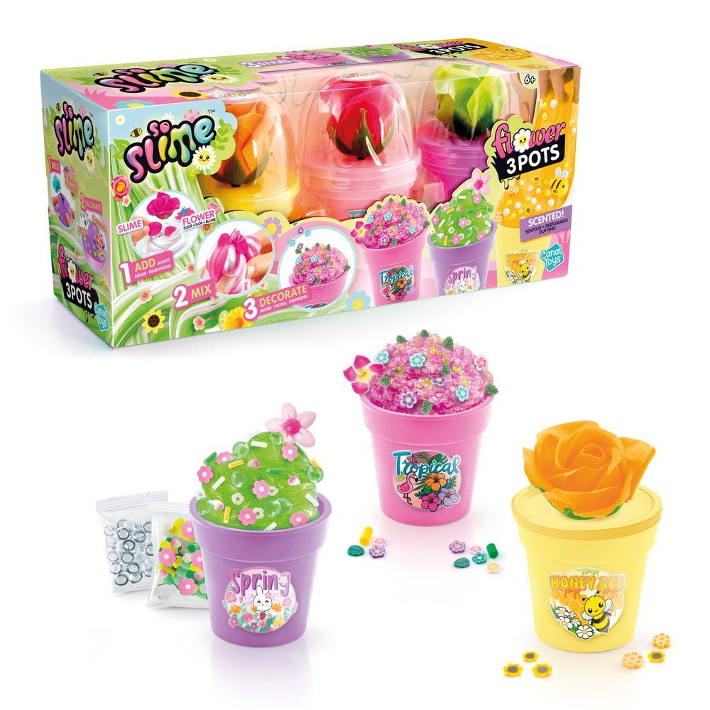 Set 3 macetas flores Slime Flower - Frikibase.com