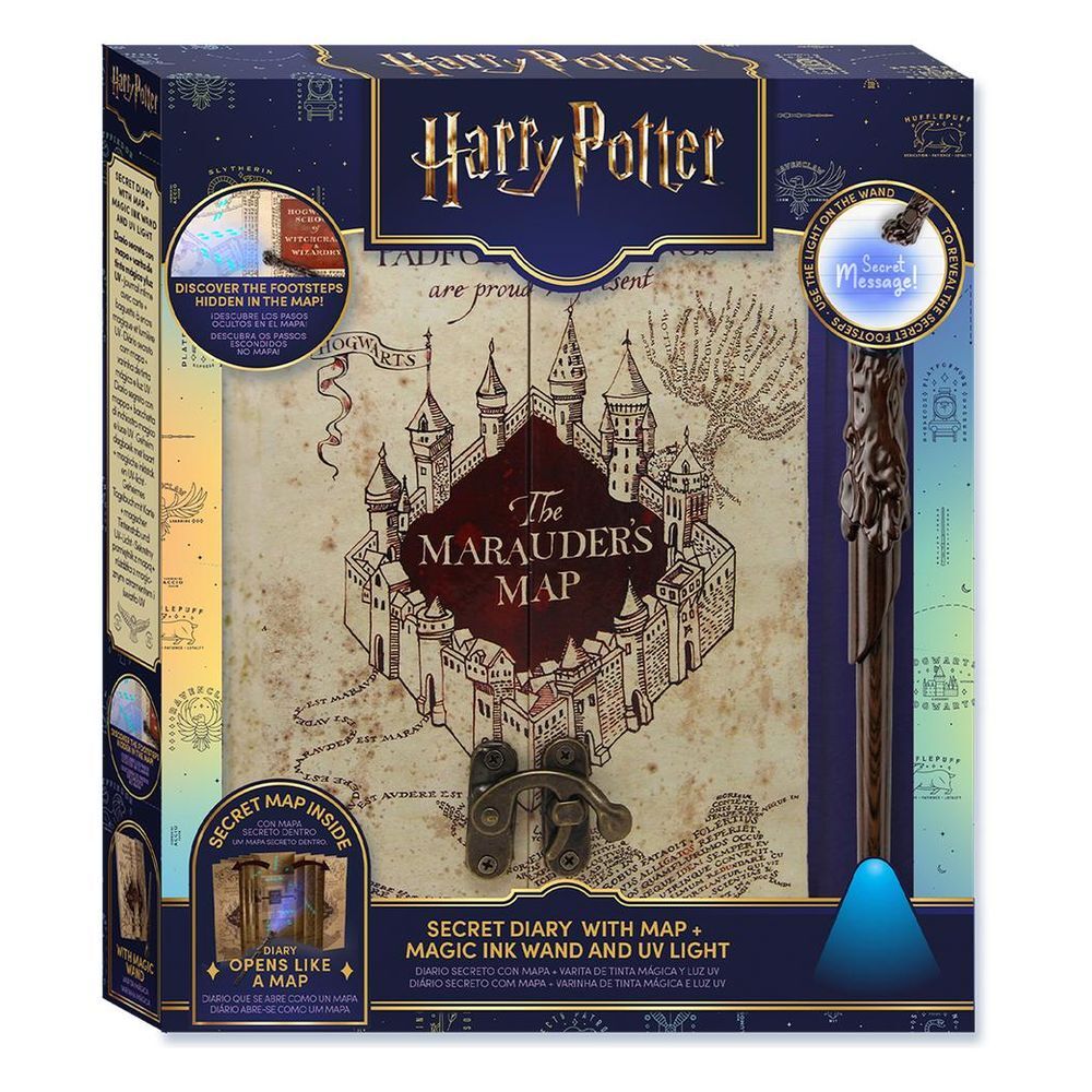 Set cuaderno A5 + mapa desplegable + boligrafo magico Harry Potter - Frikibase.com