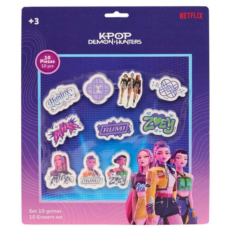 Set gomas borrar Stationery Kpop Demon Hunters - Frikibase.com
