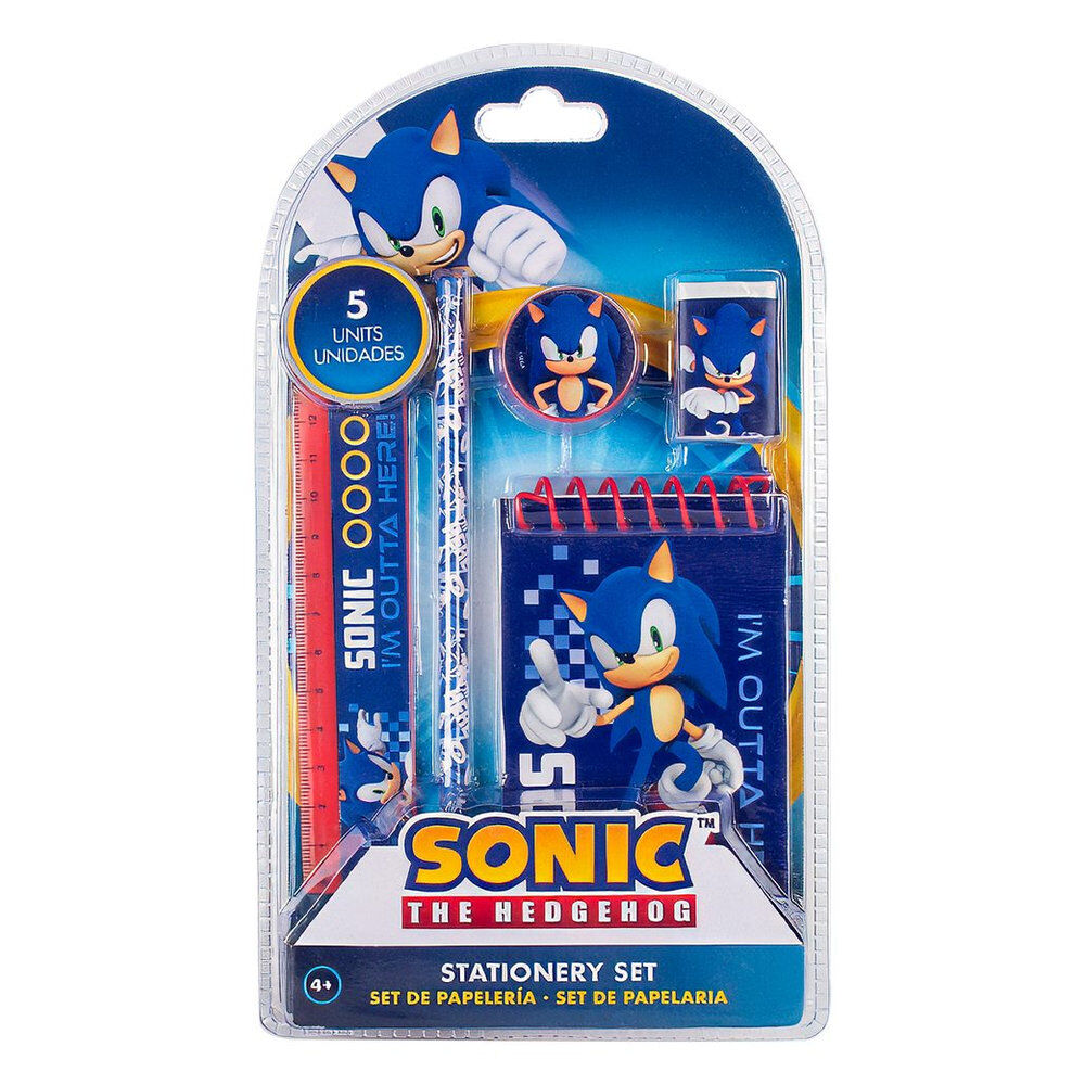 Set papeleria Sonic the Hedgehog 5pzs - Frikibase.com