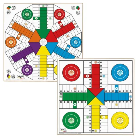 Tablero Parchis 4 y 6 jugadores madera - Frikibase.com