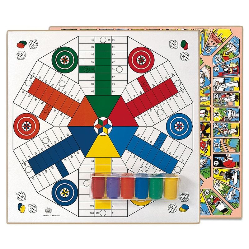 Tablero Parchis 6 jugadores - Oca madera con accesorios - Frikibase.com