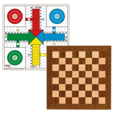 Tablero Parchis & Ajedrez madera - Frikibase.com