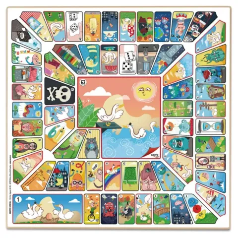 Tablero Parchis & Oca 6 jugadores madera - Frikibase.com