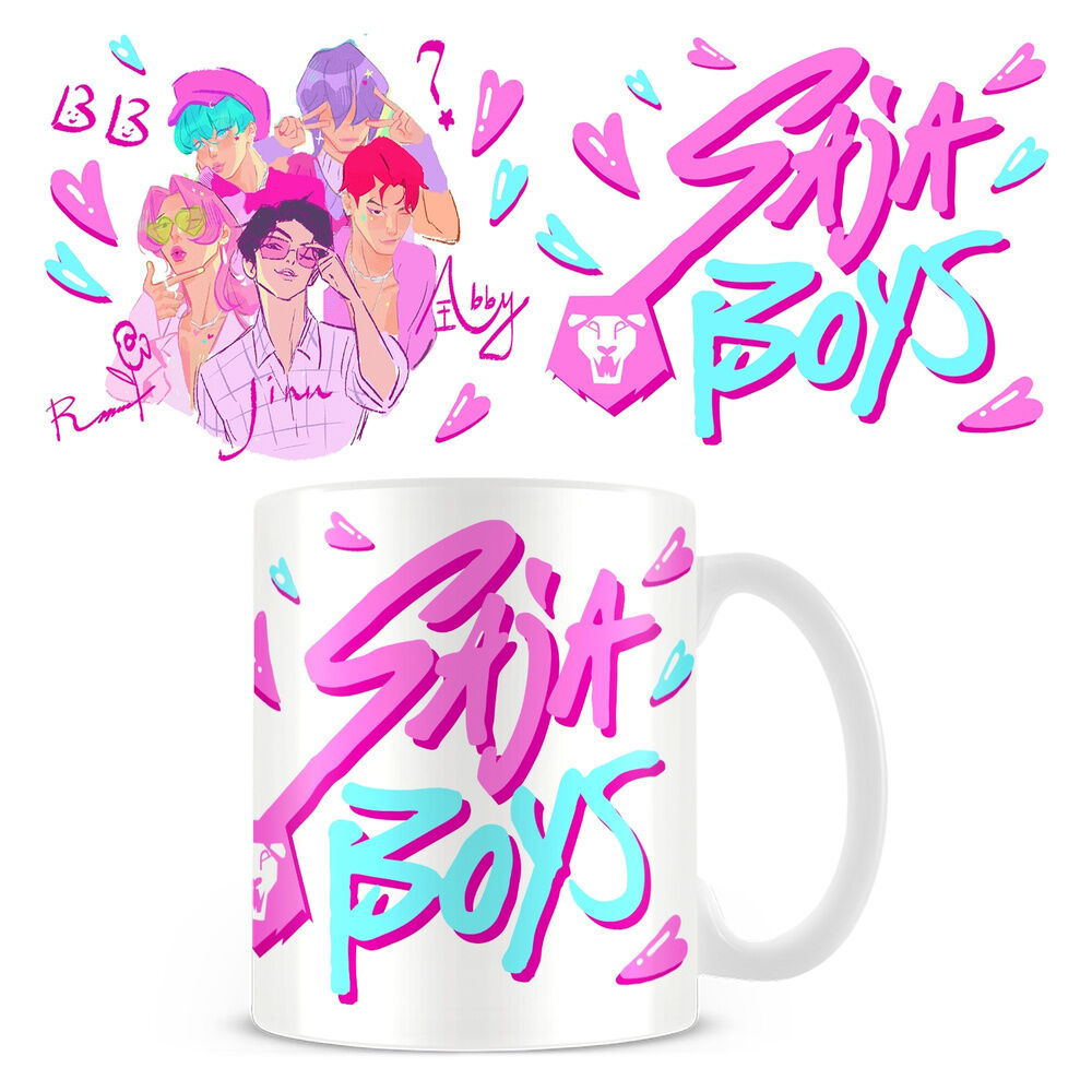 Taza Saja Boys Art KPop Demon Hunters 325ml - Frikibase.com