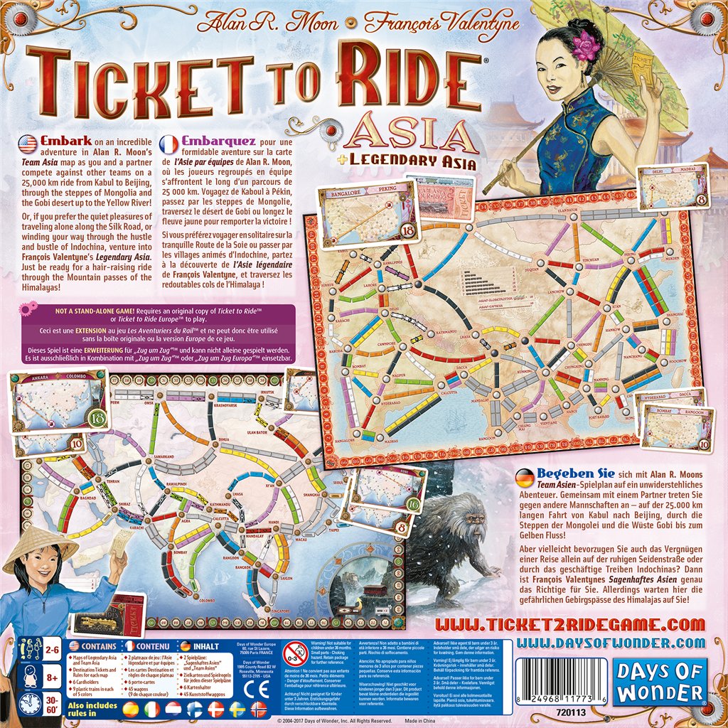¡Aventureros al Tren! Asia - Juego de tablero - Frikibase.com