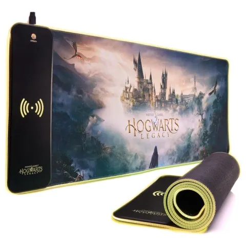 Alfombrilla gaming con cargador inalambrico Hogwarts Harry Potter - Frikibase.com