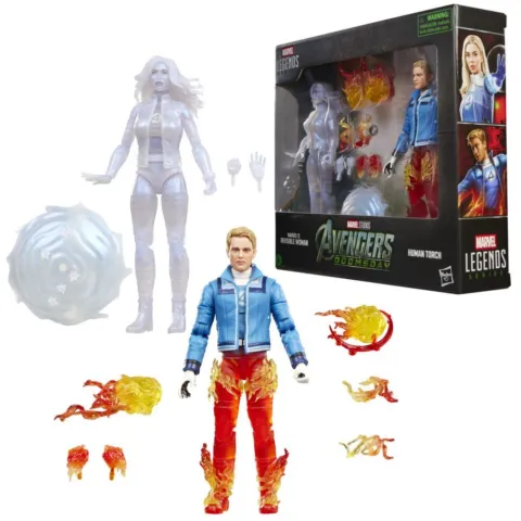 Blister 2 figuras Invisible Woman & Human Torch Avengers Doomsday Marvel Legends Series 15cm - Frikibase.com