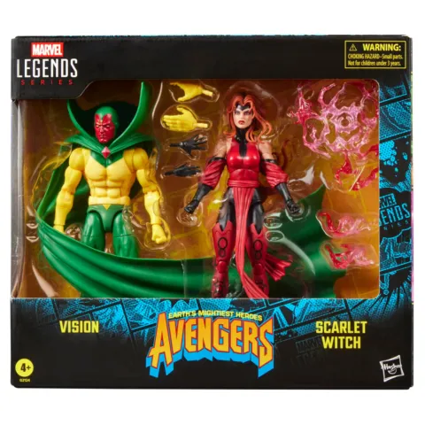 Blister 2 figuras Vision y Scarlet With Avengers Earts Mightiest Heroes Marvel Legends Series 15cm - Frikibase.com