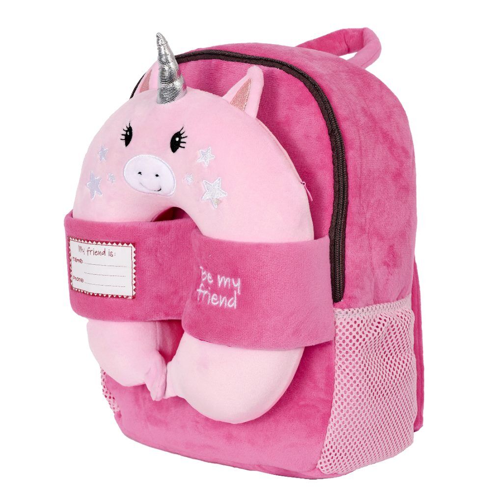 Mochila + cojin viaje Unicornio 27cm - Frikibase.com