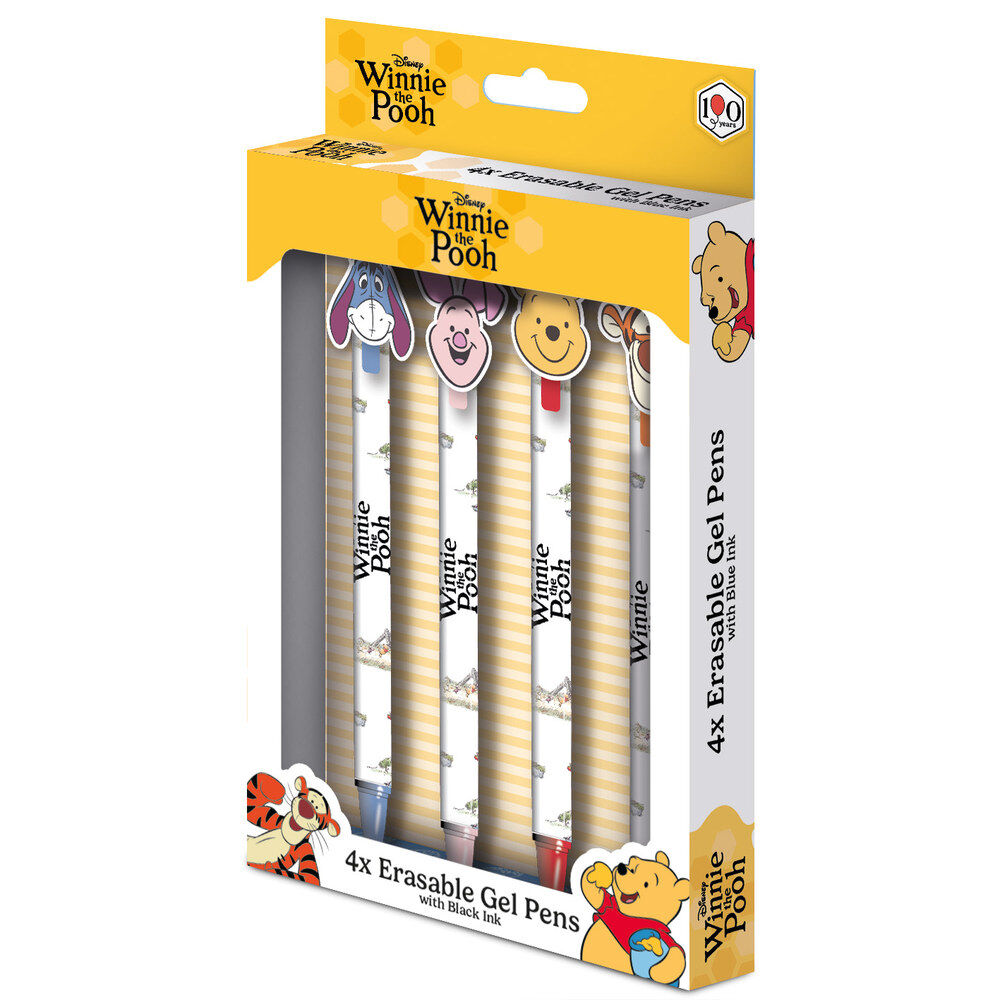 Set 4 boligrafos borrables Hunny Winnie the Pooh Disney - Frikibase.com