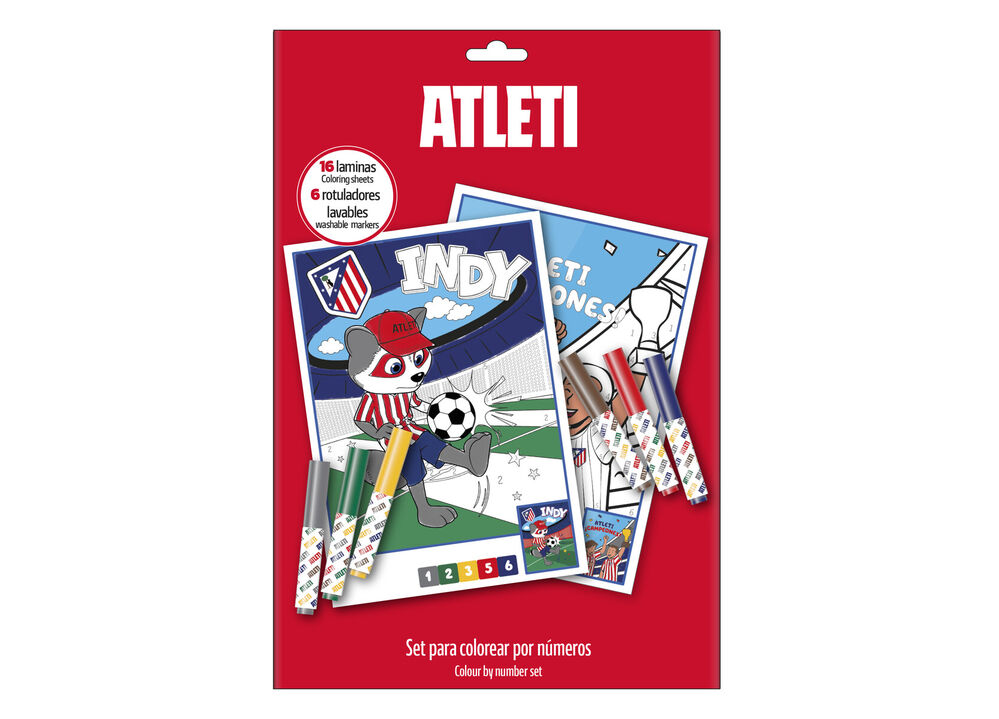 Set colorear numeros sobre Atletico de Madrid - Frikibase.com