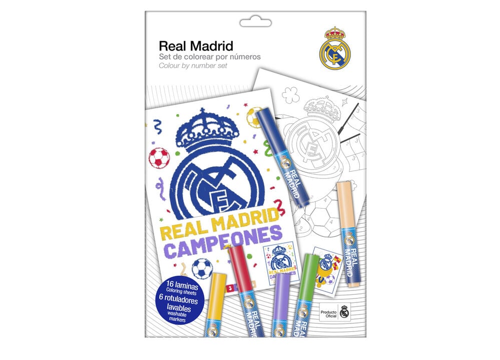 Set colorear numeros sobre Real Madrid - Frikibase.com